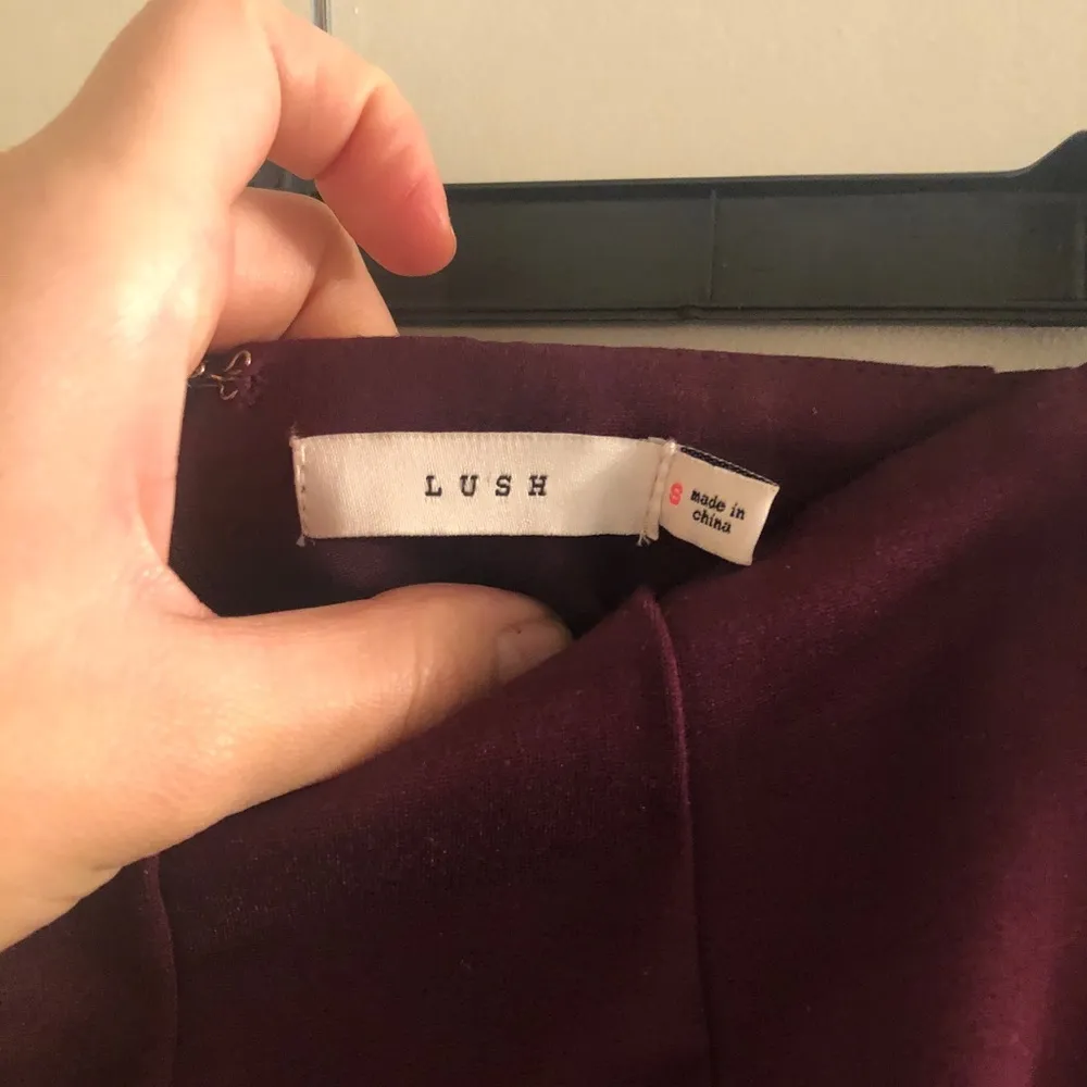 Lush brand Burgundy pleated skirt - Image 3