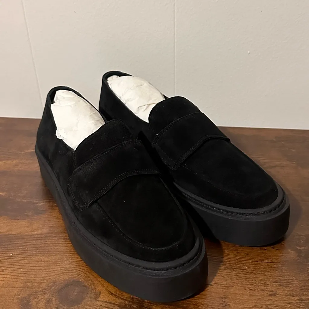 Aquatalia Lorita Genuine Leather Suede Weatherproof Loafers 38/7.5 Slip On Shoes - Image 3