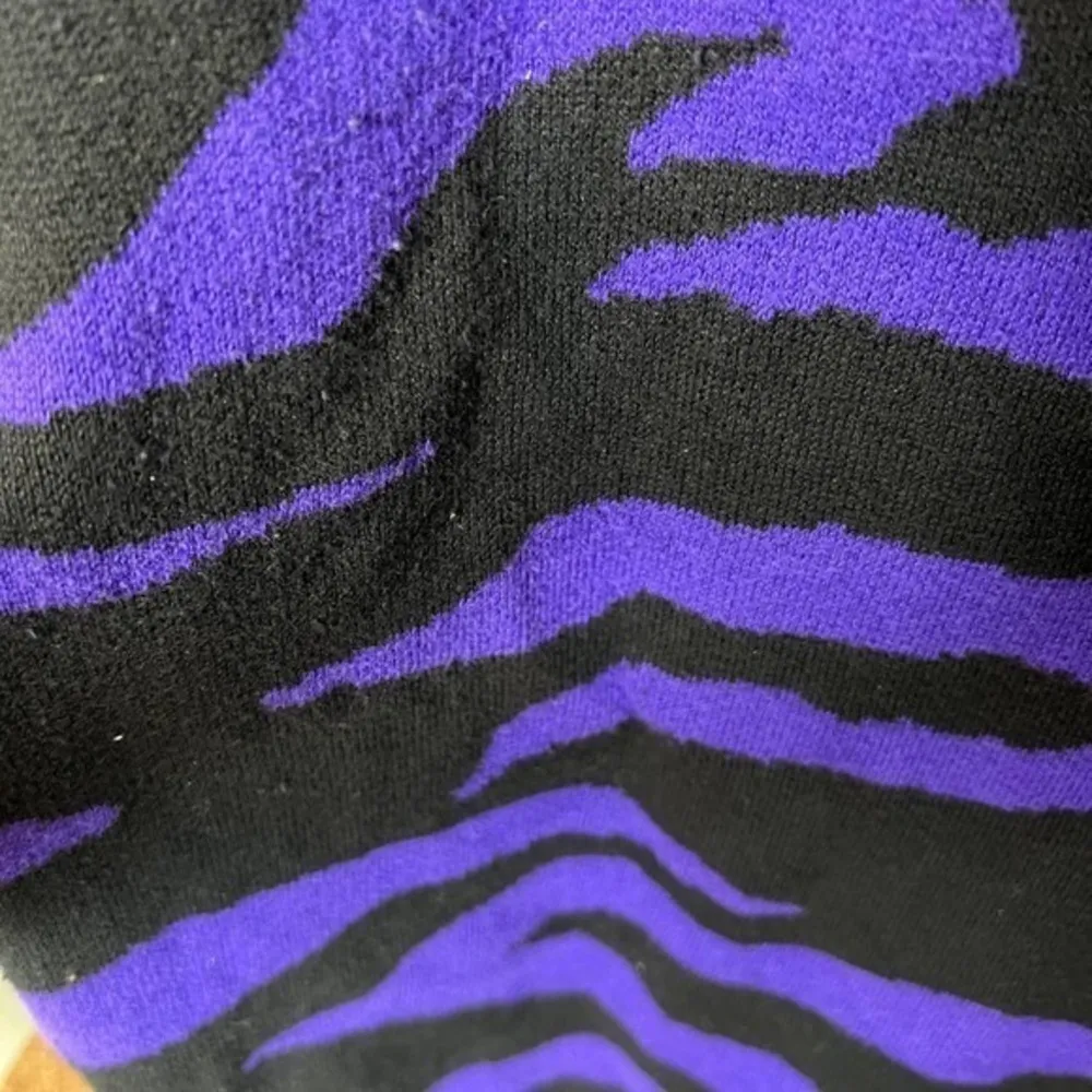 Eloquii purple & black open front thick one button cardigan thick sweater 3X - Image 5