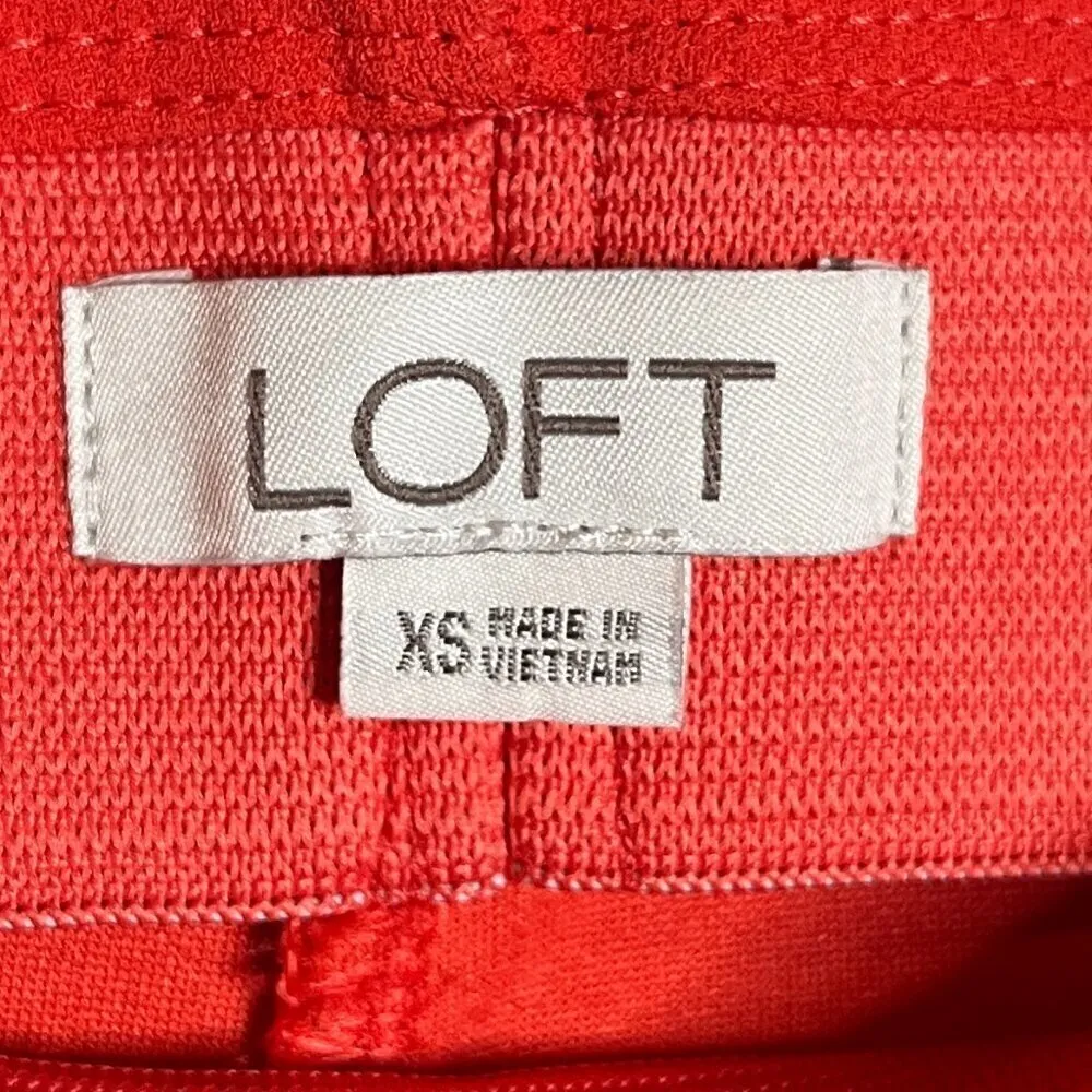 LOFT bright coral pull on pants - Image 3