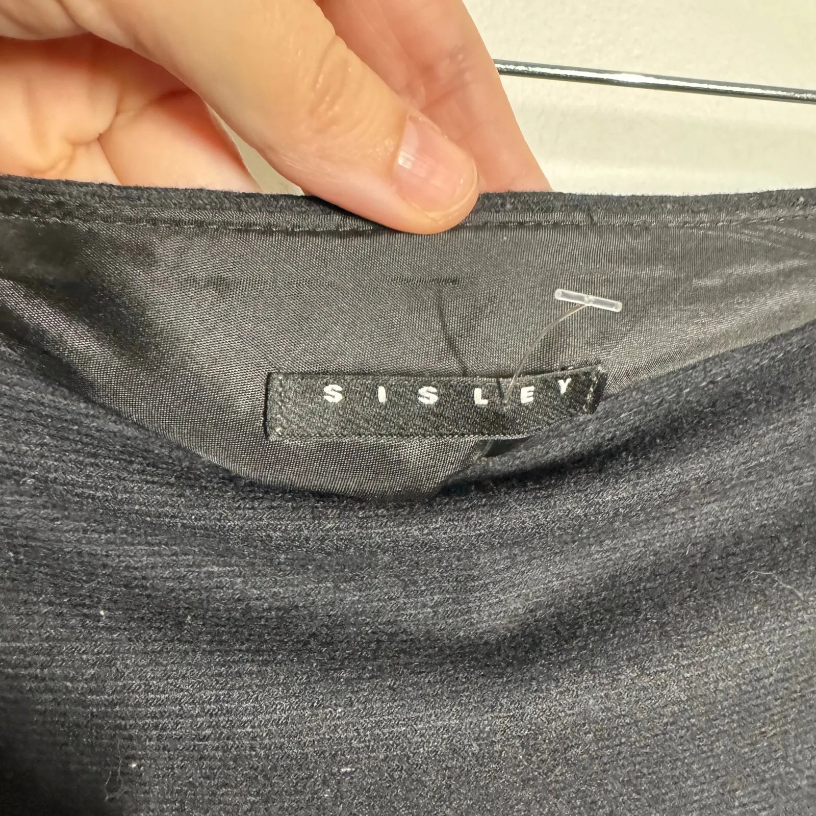 Sisley Wool Skirt Women Black Zip Closure Holiday Classic Quite Luxury Old Money Size 10 - Image 3