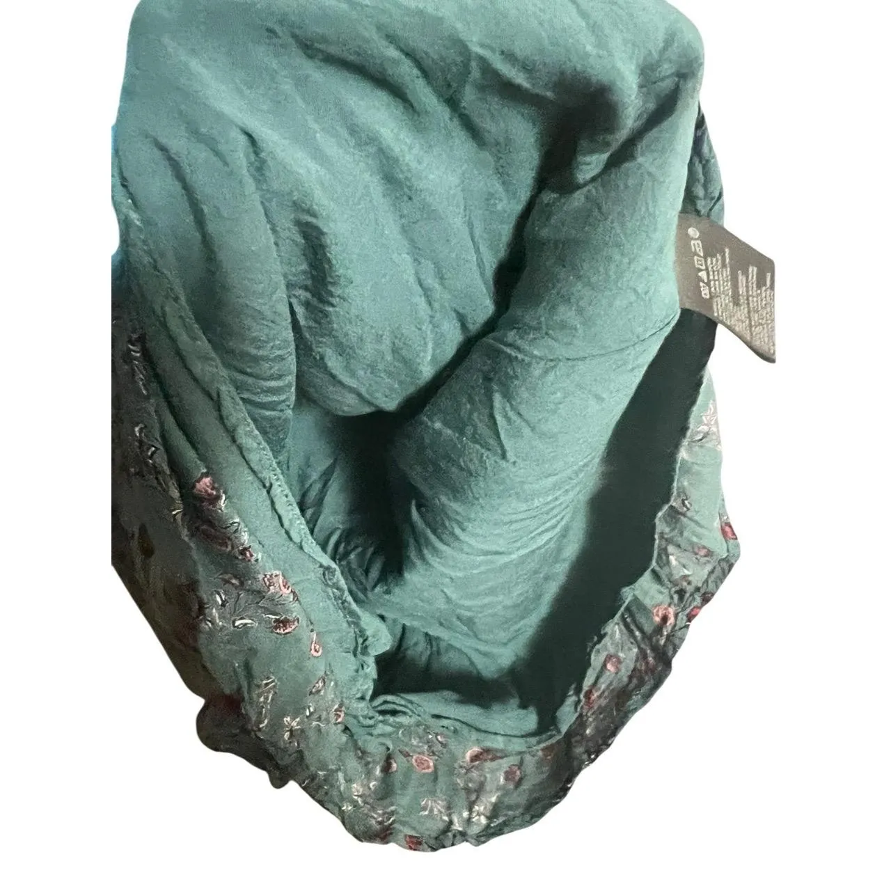 Urban Outfitters Shorts Romper Womens Small Teal Floral Boho Beach Festival - Image 5