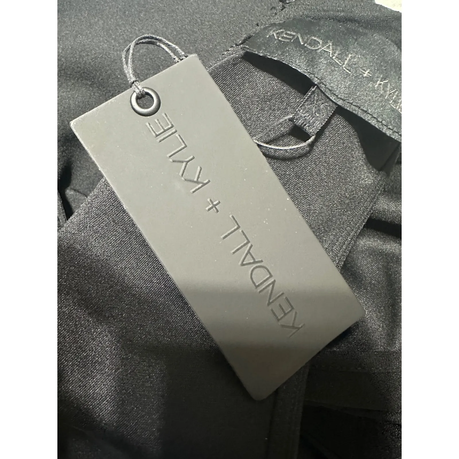 Kendall + Kylie Black Lace‎ Up Peplum Cut Out V Neck Sleeveless Top XS - Image 8