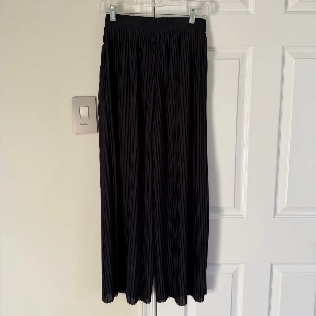 COS Women’s Accordion Knife Pleated Wide Ankle Pant Small Preppy Work Formal - Image 5