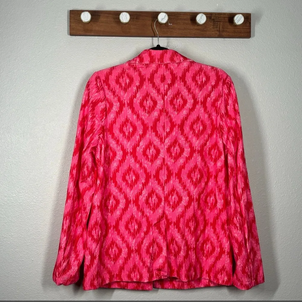 New Savanna Jane Pink Aztec Corduroy Jacket Size Medium - Image 4