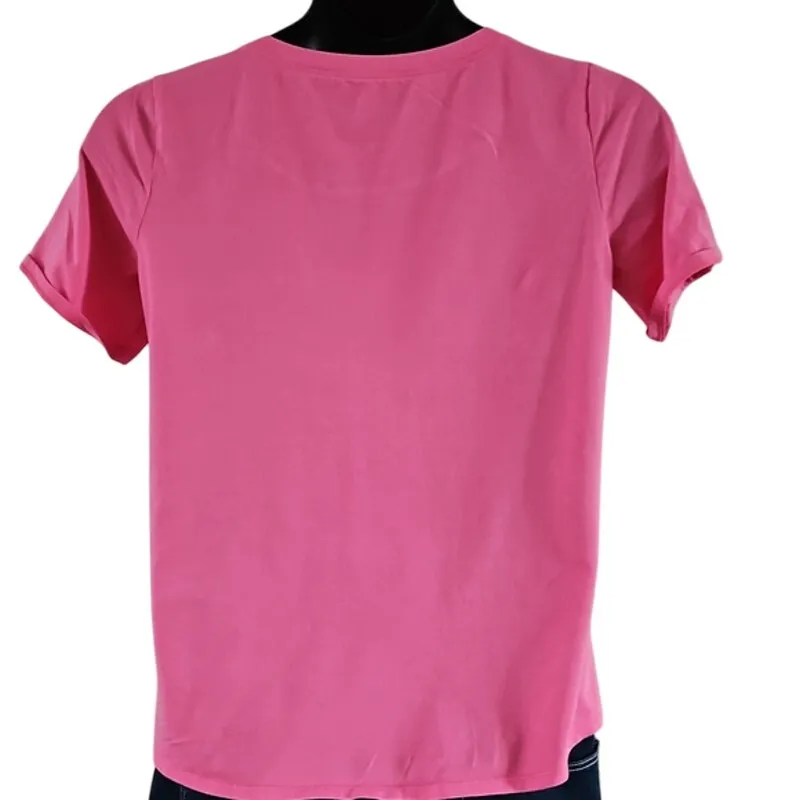 Susan Graver Weekend Essentials Pink Scoop Neck Tee - Size Medium NWOT - Image 6