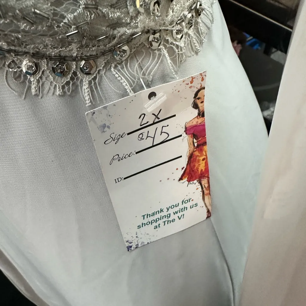 Aspeed sz 2x gray long formal dress - Image 7