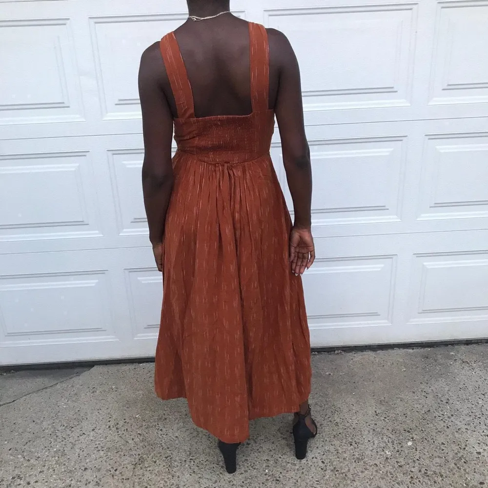 Free People Caldasi Cotton Printed Midi Dress Size XS NWT Bronze - runs big - Image 4