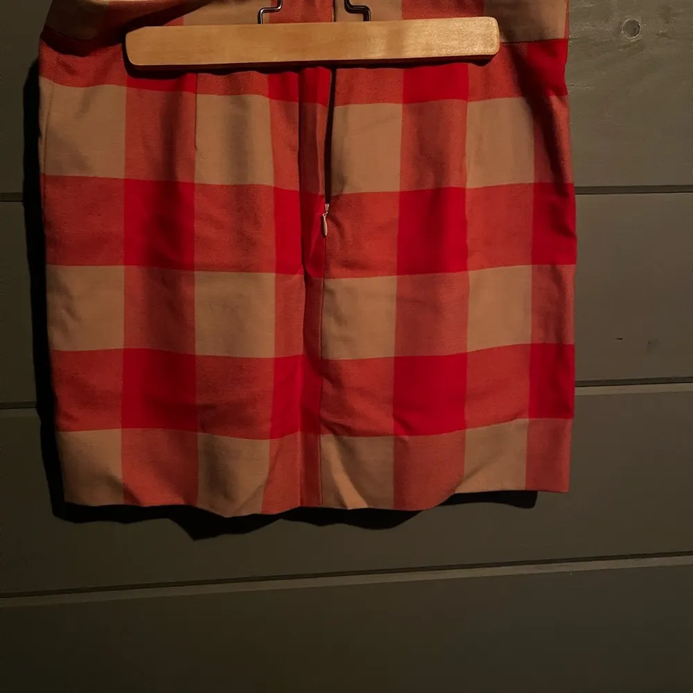 J. Crew red check/plaid mini skirt - Image 2