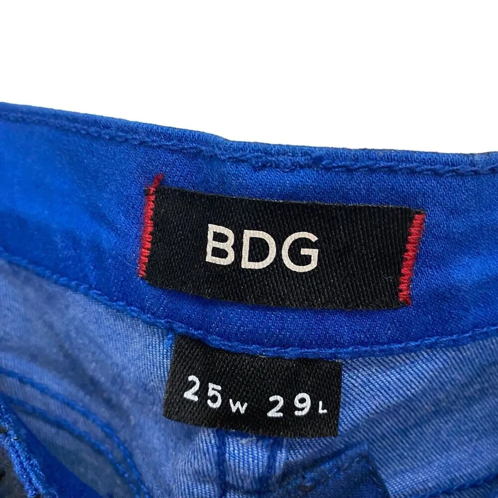 BDG Urban Outfitters Mid Rise Twig Ankle Jeans Blue 25W 29L Stretch Denim Wax - Image 11