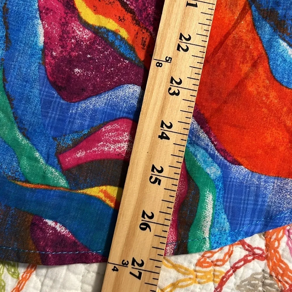 Verxy plus size 2XL off the shoulder multicolor top vacation Cruisewear bright Blue - Image 6