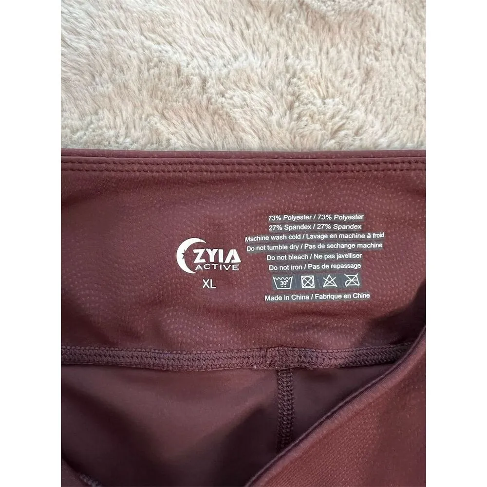 Zyia Women's Biker Shorts XL Purple High-Waisted with Pockets - Image 8