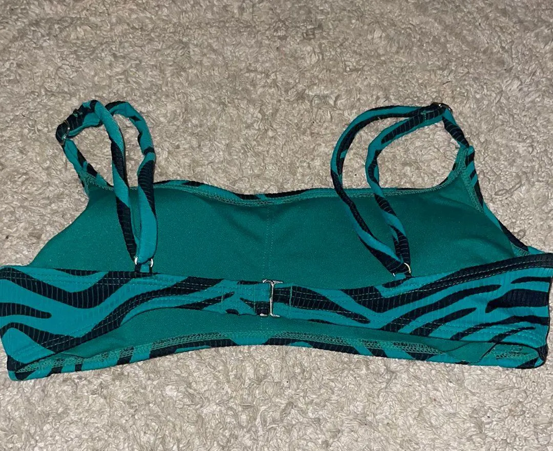Target green  zebra print bikini top - Image 2