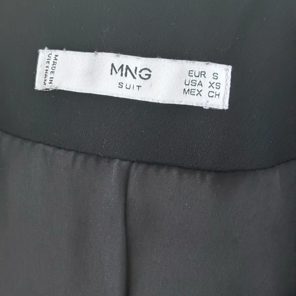 Mango Suit Black Women's Flared Sleeve Blazer Size USA XS EUR S MEX CH - Image 4