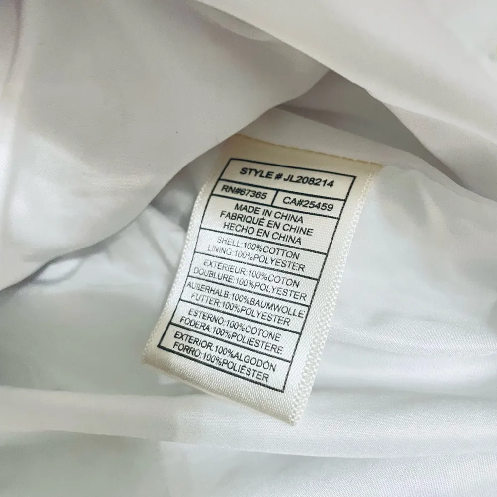 BETSEY JOHNSON SNOW
WHITE DRESS TIERED PUFF SLEEVES SPECKLED PRINT SZ L - Image 10