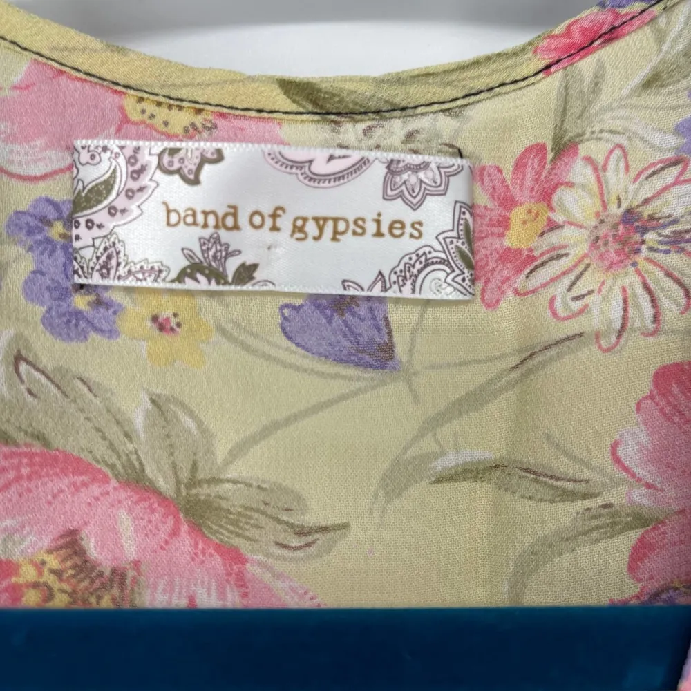 BAND OF GYPSIES MULTICOLOR FLORAL RUFFLED BODYSUIT - Image 3