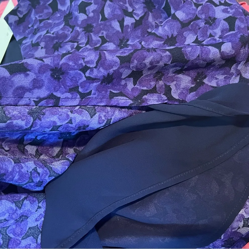 A NEW DAY tank top camisole purple black floral New with tags size Medium. - Image 6