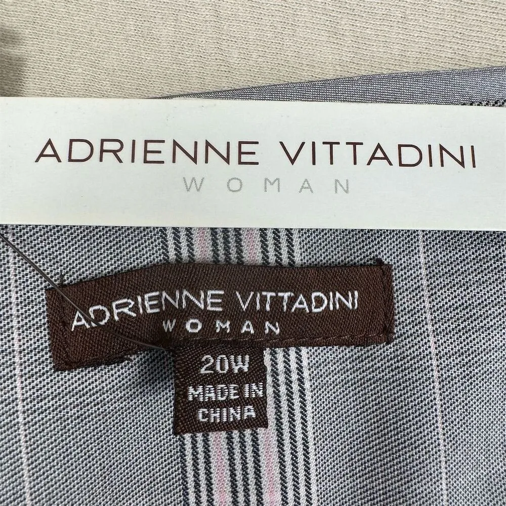 Adrienne Vittadini Women's Plus Size 20 Plaid Knee Length Dress - Image 4