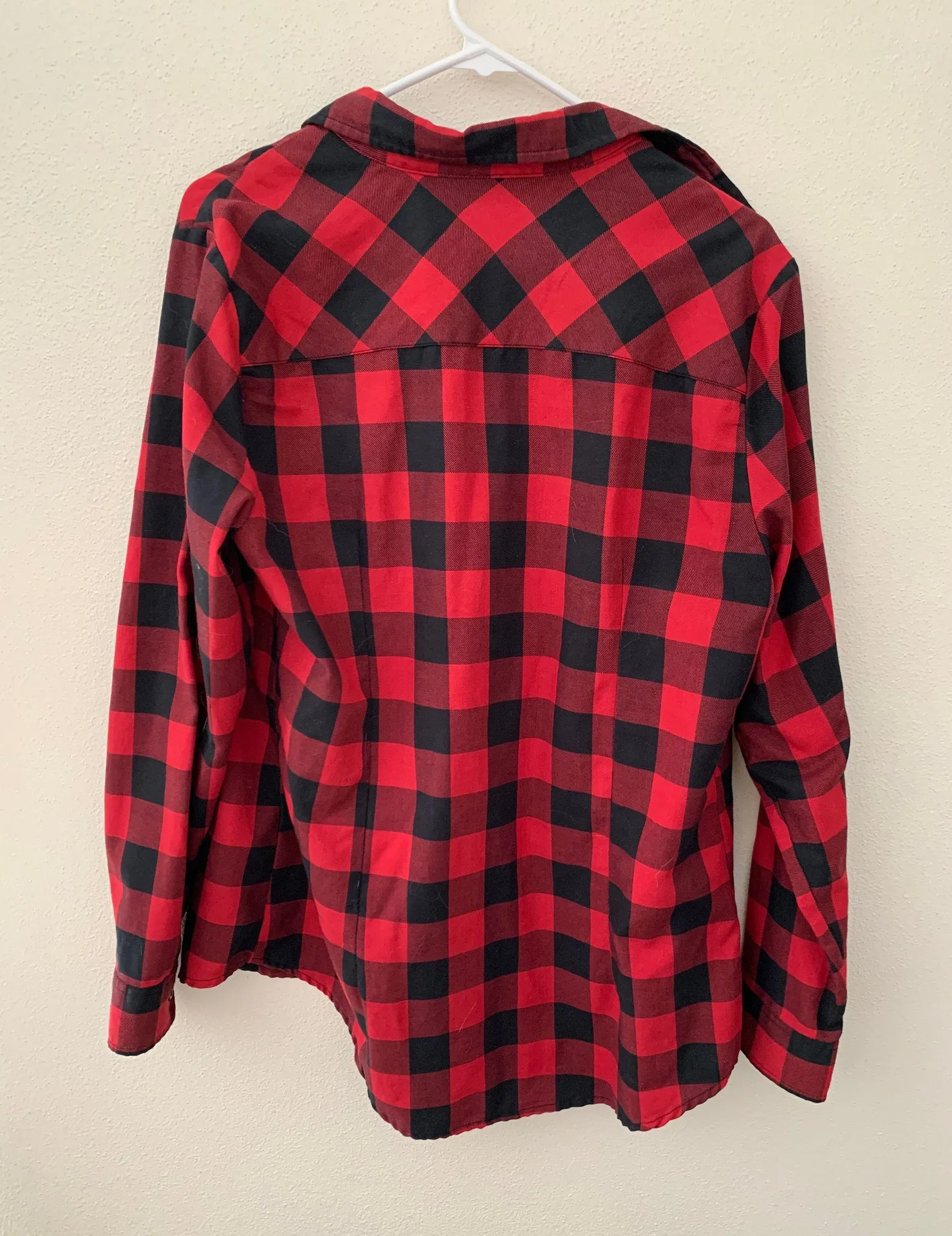 Hot Topic Red Plaid Button Up - Image 2