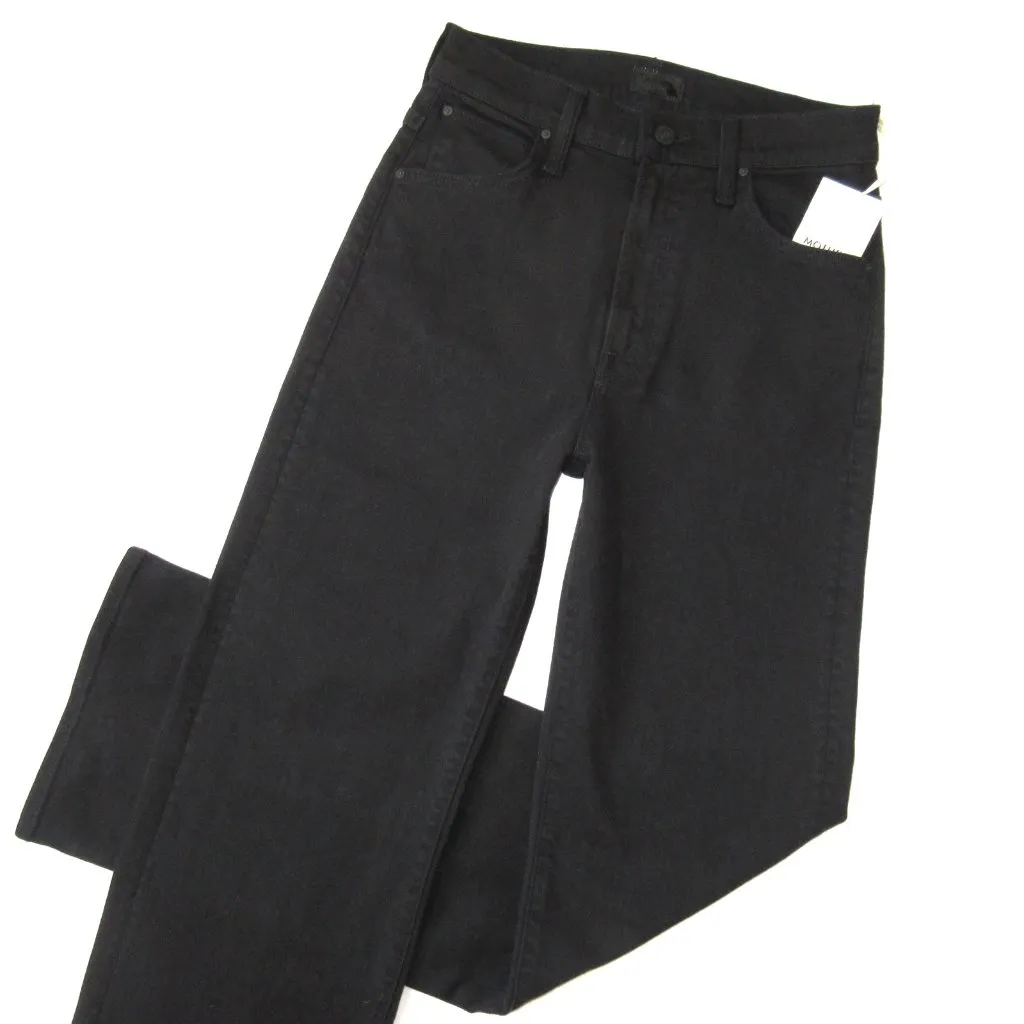NWT Mother The Dodger Sneak in Pitch Black Loose Wide Leg Jeans 24 - Image 2