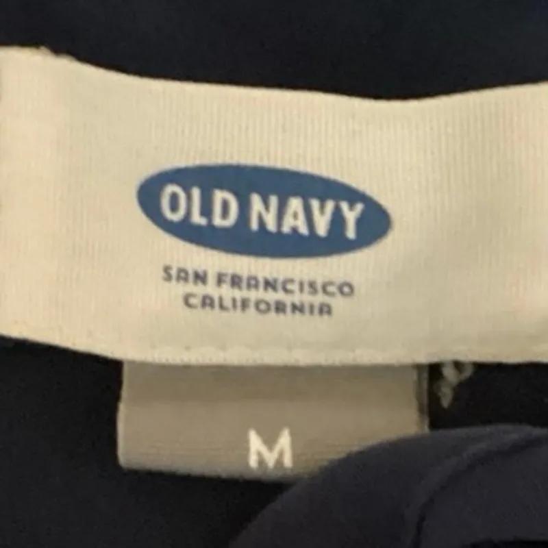 Old Navy Blue Knee Length Button Front Pocket Long Sleeve Shirt Dress Size M - Image 4