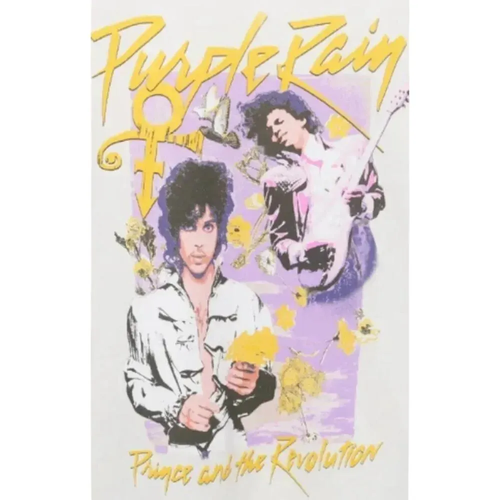 DAYDREAMER Prince & the Revolution Purple Rain Flowers Tee, Size S, New w/o Tag - Image 3