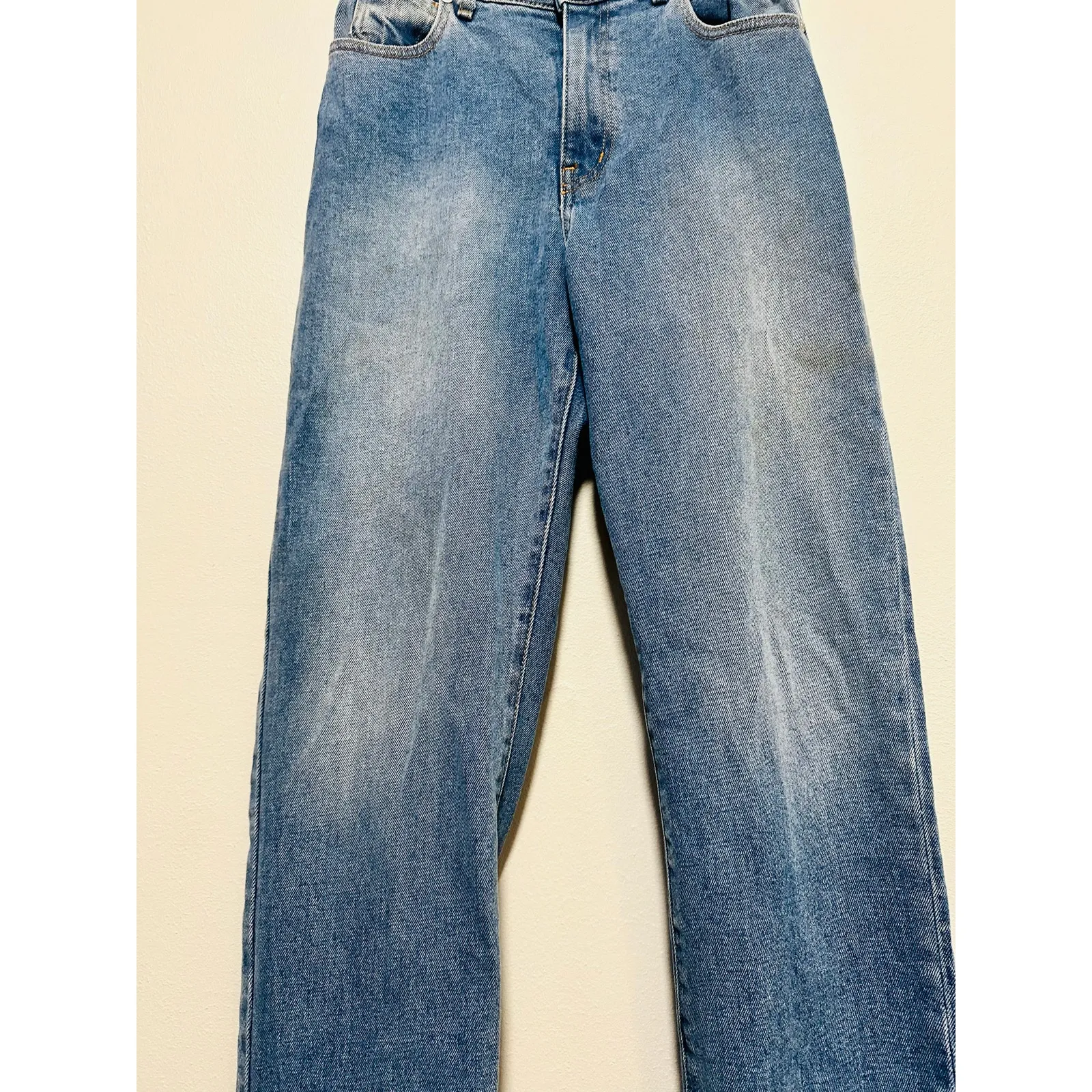 REVICE Women’s Uptown Medium Wash Denim High Waisted Star Patch Jeans size 28 - Image 11