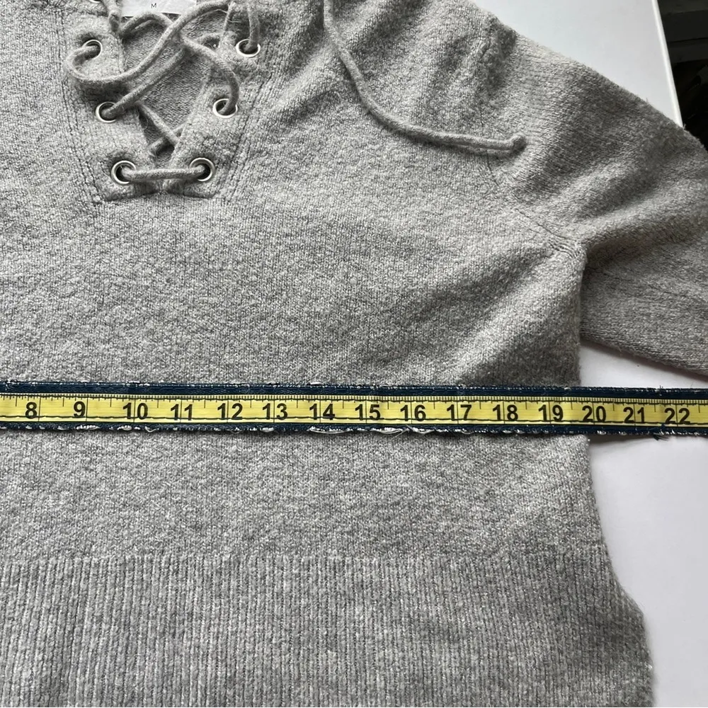 Juicy Couture Gray Lace-Up Sweater Vtg 90s Y2K - Image 8