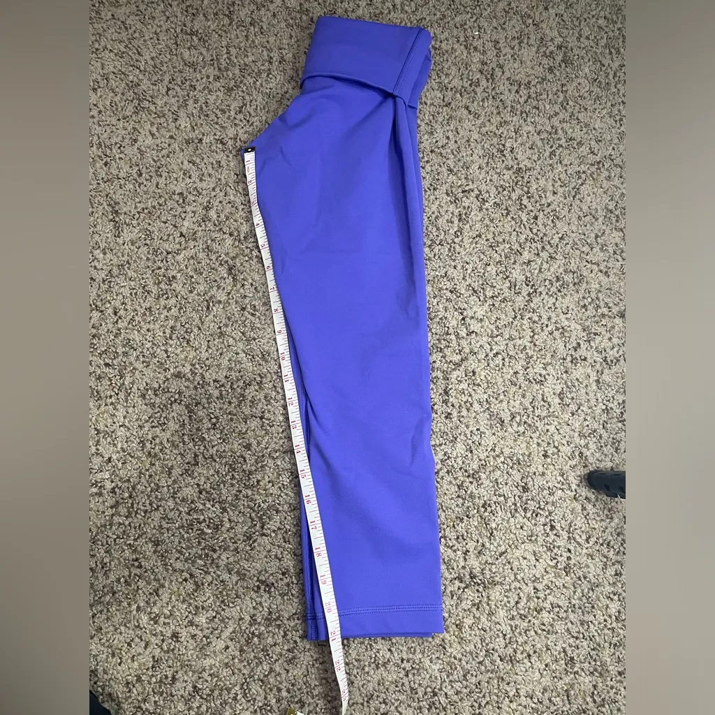 Lululemon Wunder Under Crop II Roll Down Blue Purple Color - Image 15