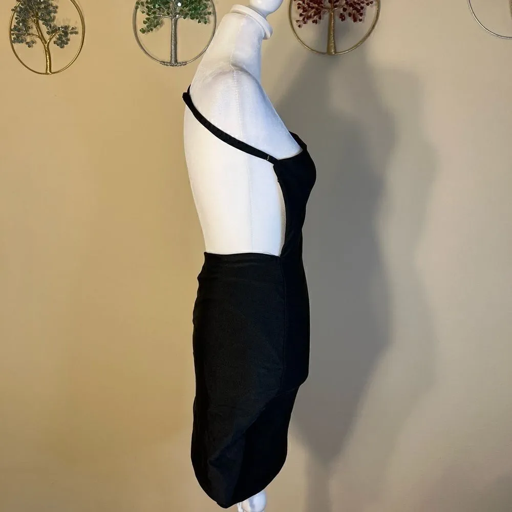 NWT! Lioness The Claudia Mini Asymmetrical Dress Black US Size 2 - Image 5