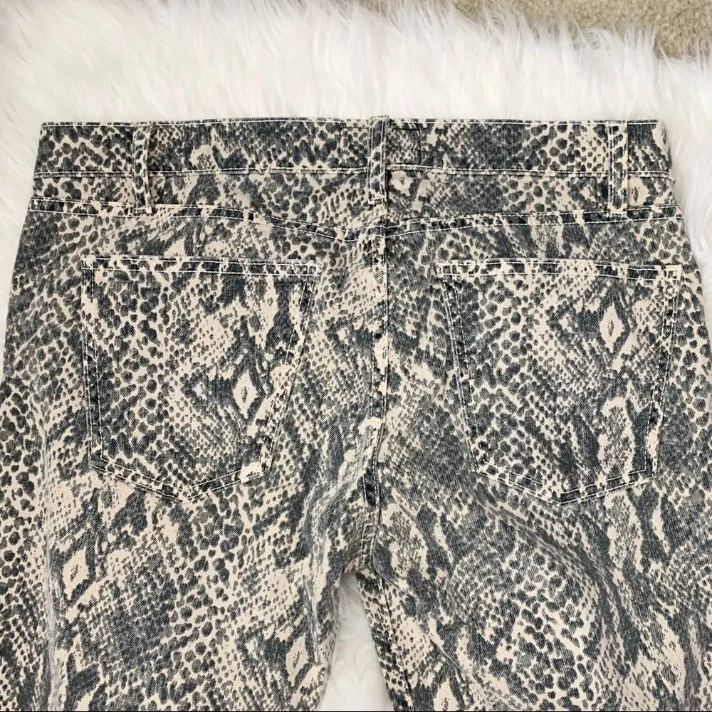 Current/Elliott Boa Print Ankle Skinny Jeans - Image 10