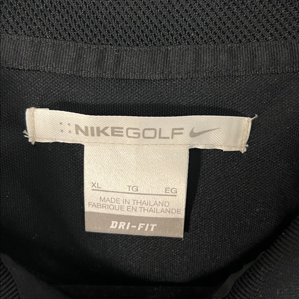 Nike Golf Tour Dri Fit Black Sleeveless Polo Top Shirt Size XL - Image 2