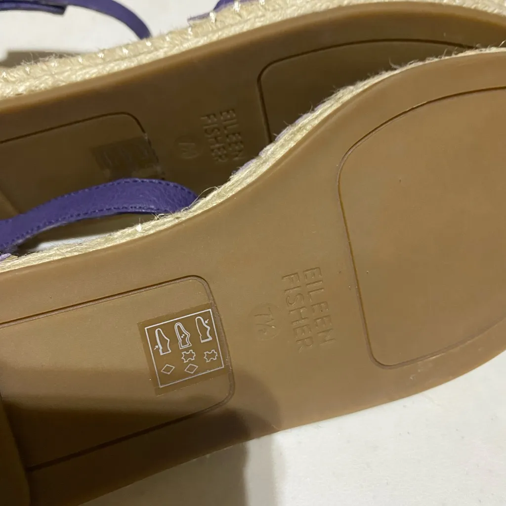New Eileen Fisher Rare Violet/Purple Espadrille Closed toe 7.5 - Image 4