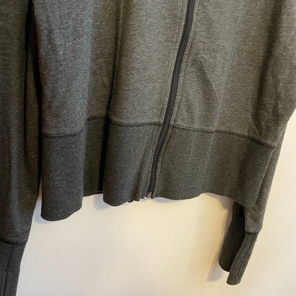 Champion Gray Cropped Full Zip Thumbhole Athletic Jacket Women’s Size XXL - Image 4