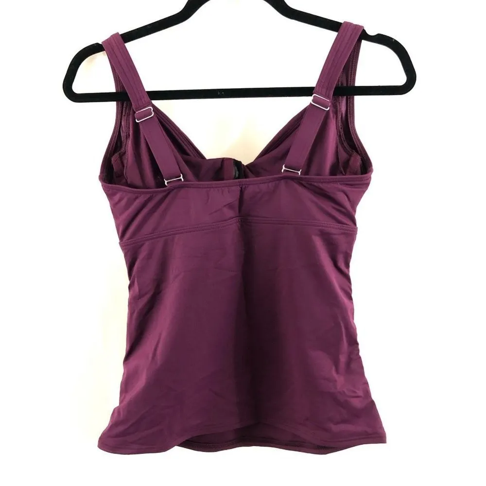 Lands End Tankini Top Underwire Built in Bra 4 DD - Image 2
