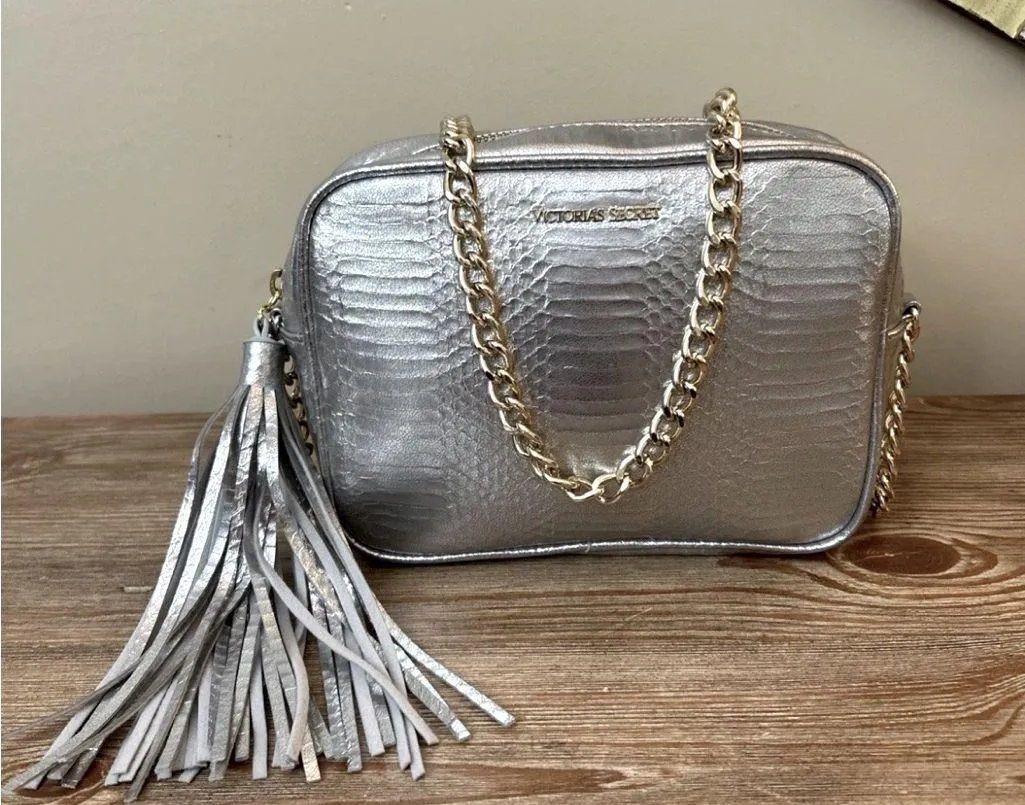 💋Victoria's Secret 2016 Fashion Show Silver Gold  Crossbody Bag - Purse - Image 2