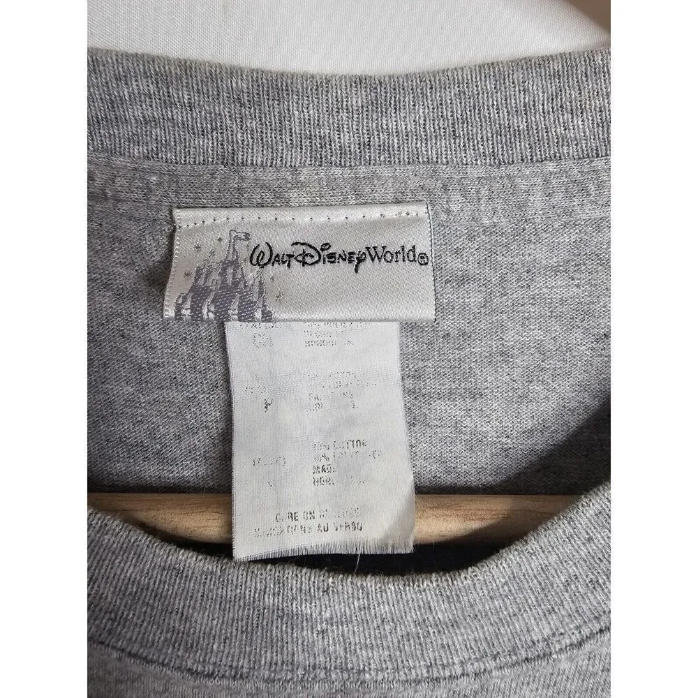 Walt Disney World Donald Duck Fowl Mood Gray Y2k TShirt Size Medium Unisex Adult - Image 8