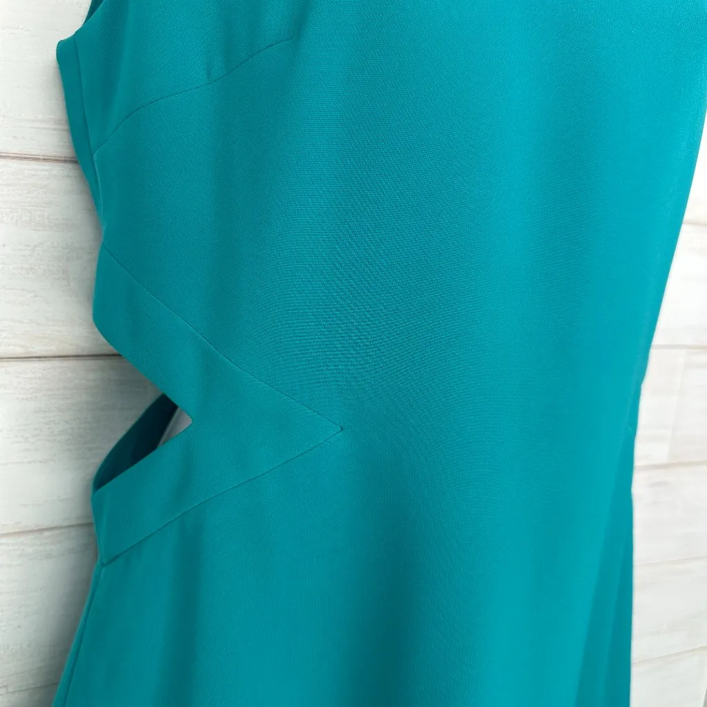 NWT Ted Baker London Cormier Turquoise Dress Cut Out Fluted Shift Size 4/6 - Image 4