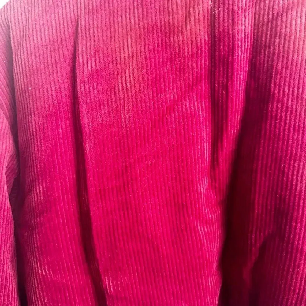 ELODIE x NORDSTROM | Corduroy Insulated Zipper lightweight Jacket Red | Small - Image 8