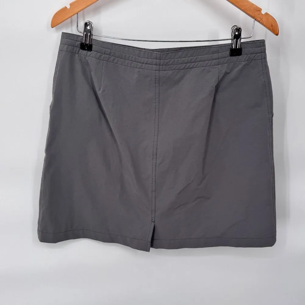 Title Nine Hiking Tennis Golf Cargo Skort Womens 8 Gray Nylon Pockets Drawstring - Image 5
