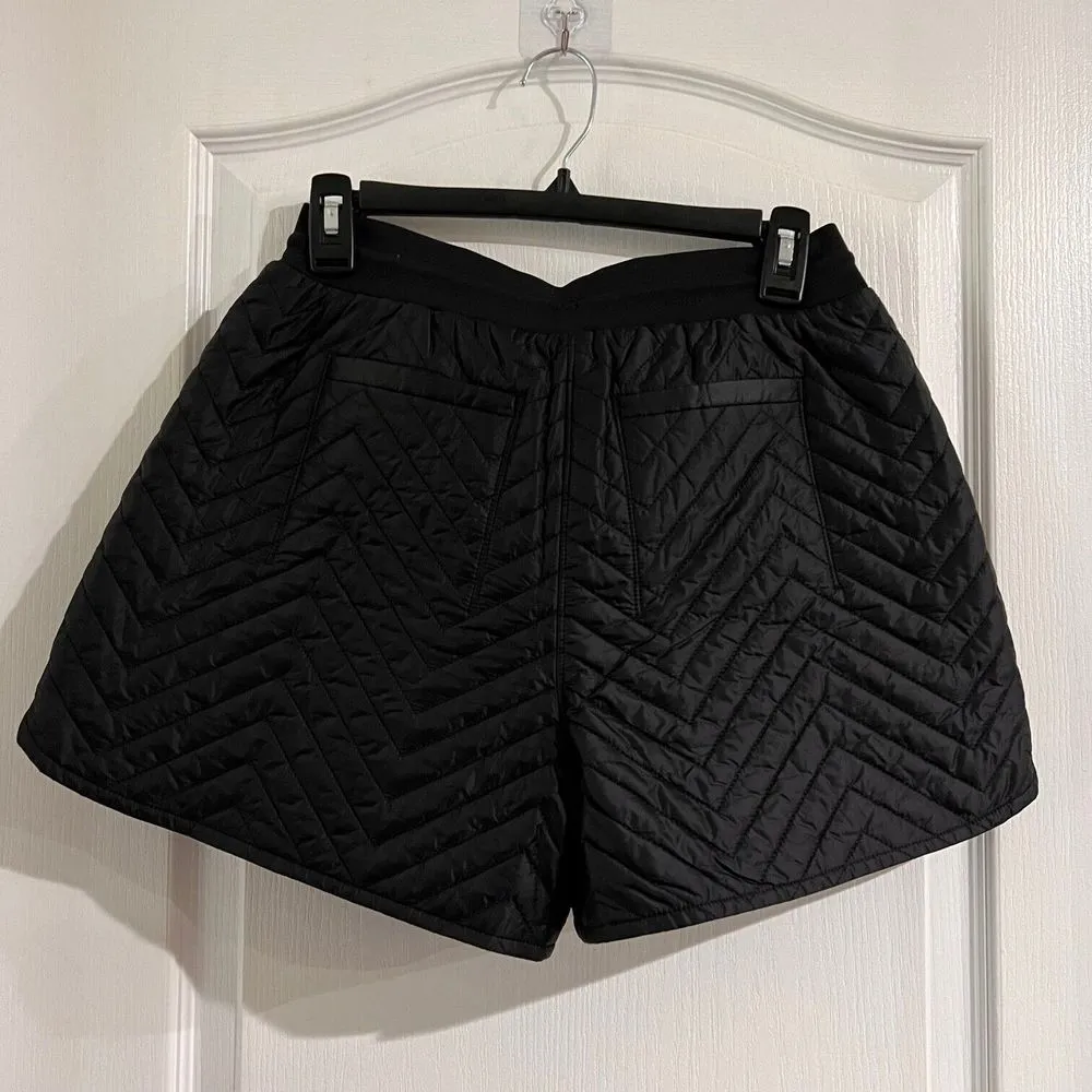 Athleta Womens Apres Ski Quilted‎ Puffer Shorts Drawstring Black Size 2 - Image 4