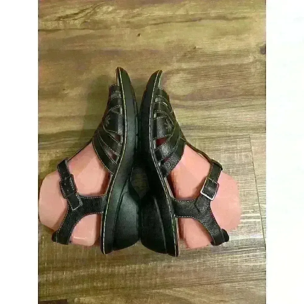 Montana Artesian‎ Crafted black sandals Sz 9 - Image 4