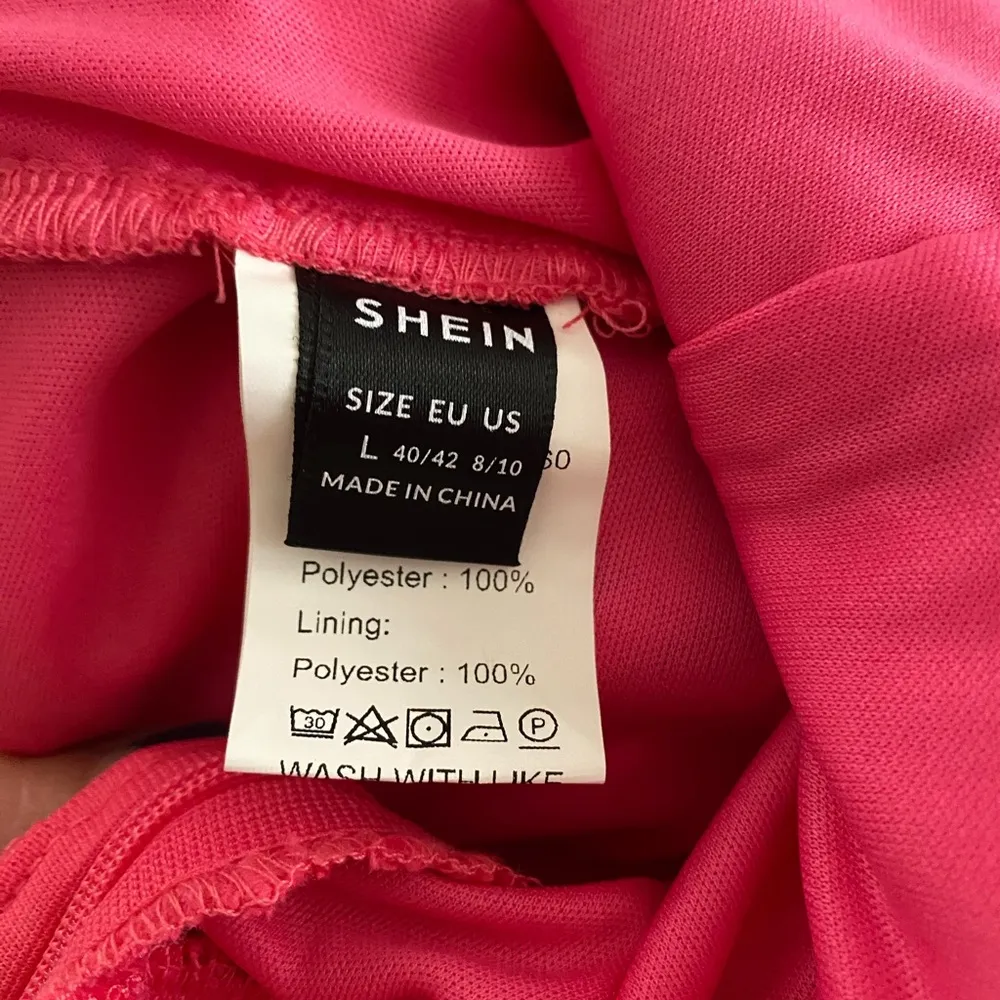 Shein Women’s Hot Pink Lace Mini Short Dress L Large Bust 36” Length 37” - Image 8