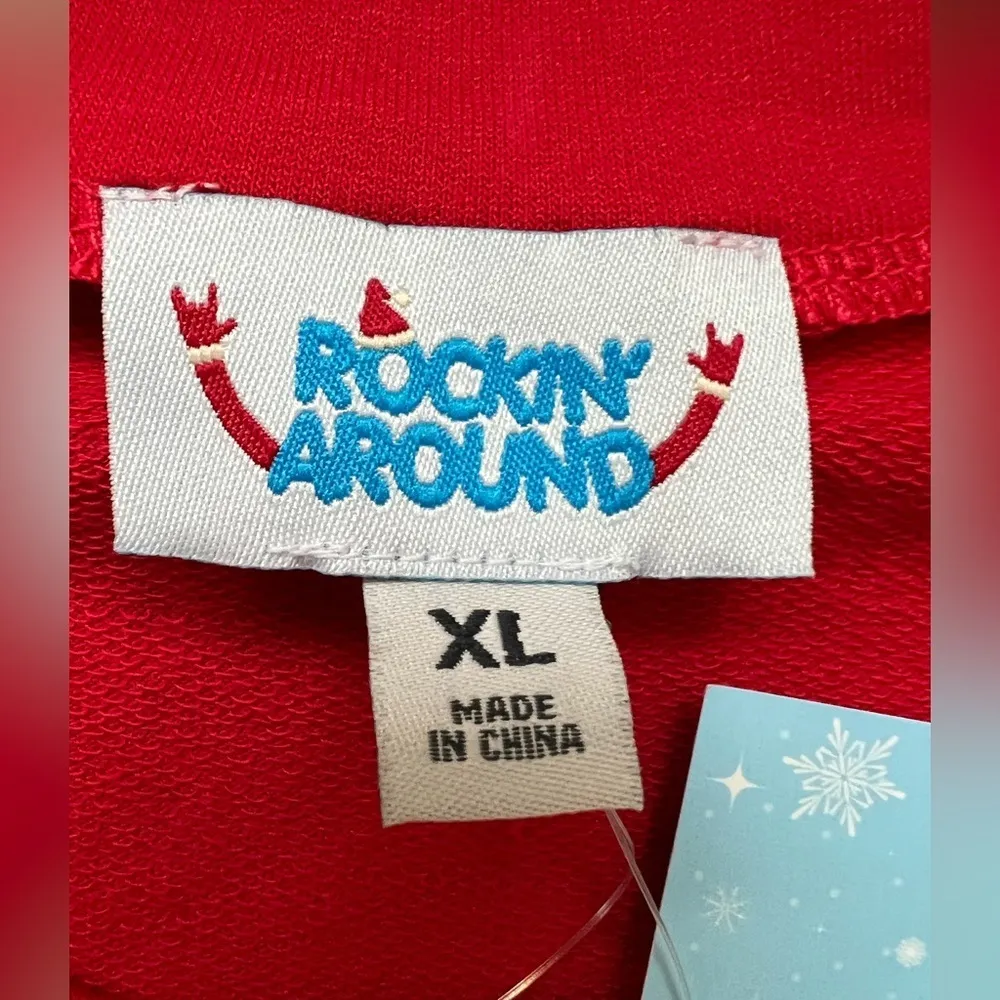 Rockin’ Around ladies holidays top. “Santa I can explain” Size: XL. - Image 4