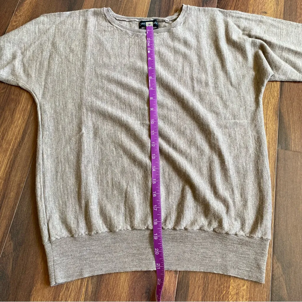 Cynthia Rowley 100% Extra Fine Merino Wool Lighweight Sweater Button Back - Image 6