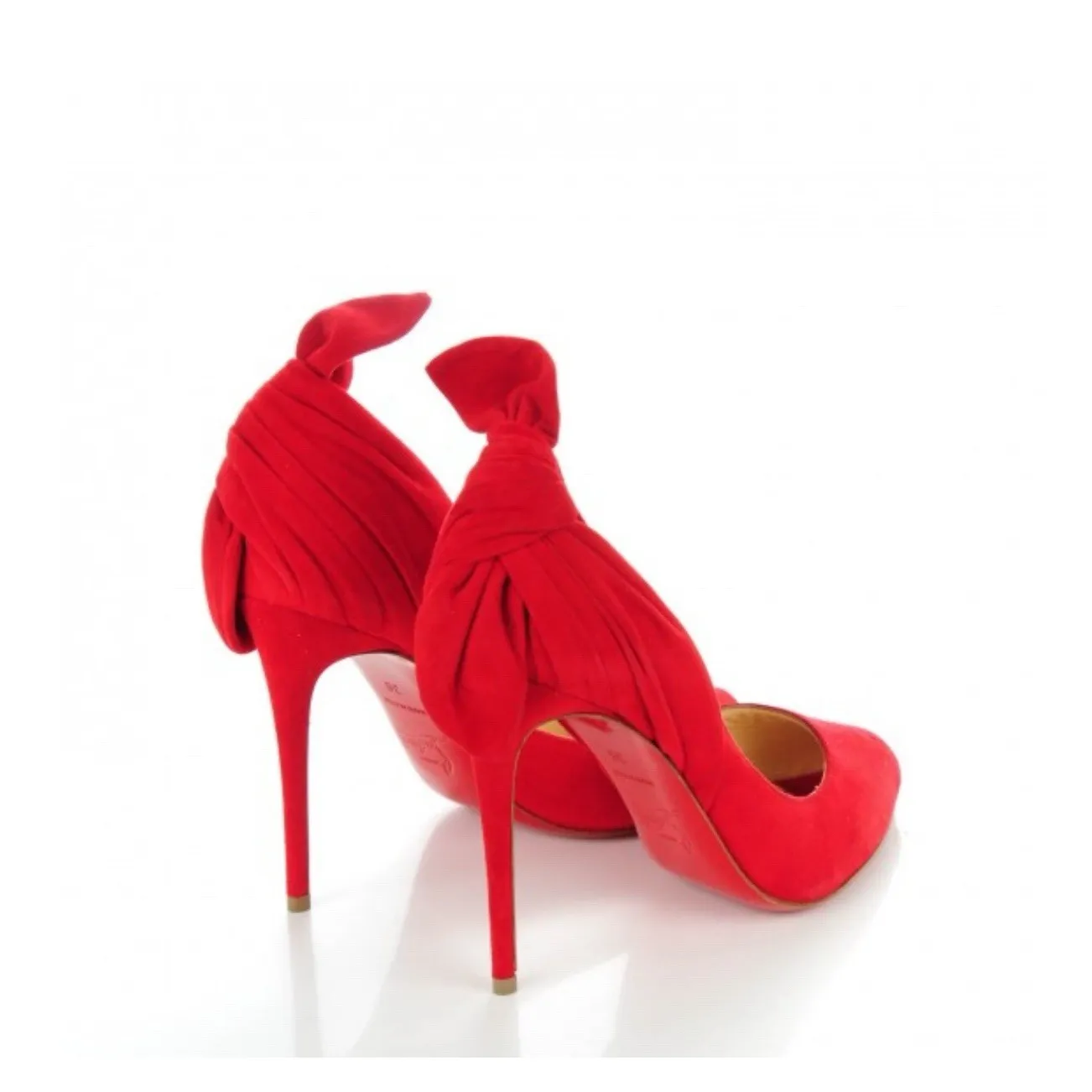CHRISTIAN LOUBOUTIN Suede Barbara 100 Peep Toe Pumps 36 Oeillet size 37.5 - Image 2