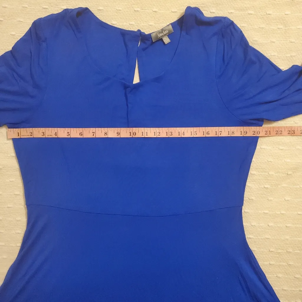 Neiman‎ Marcus casual 3/4 sleeves  Blue Dress Size XL - Image 5