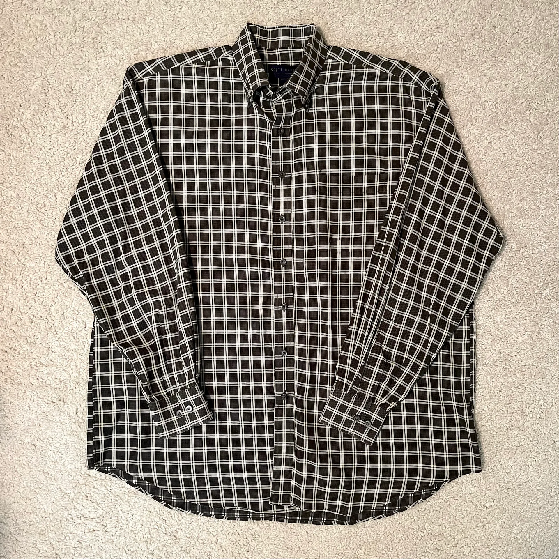 Scott Barber Oversized Button Down Brown Size XL - Image 3