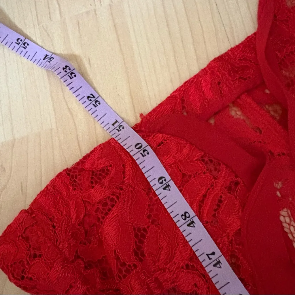 ALEXIS Fala Lace Midi Dress in Red Lace Holiday Midi Size Small‎ NWT - Image 11