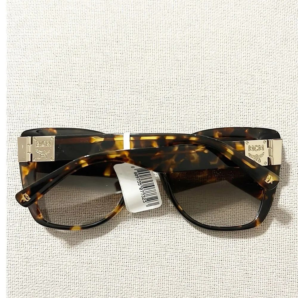 MCM Butterfly Sunglasses with Gradient Grey Lenses, Brown/Tortoise, NWT - Image 15